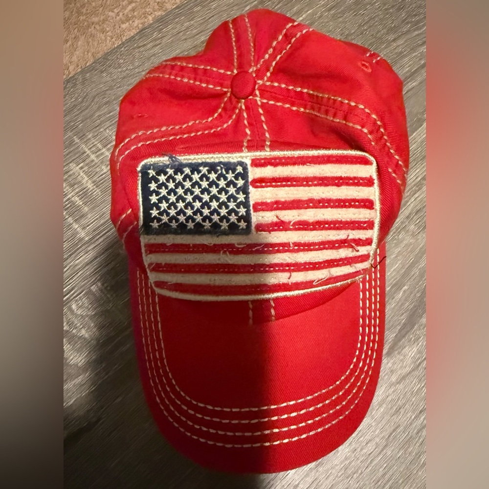 Red American Flag Cap